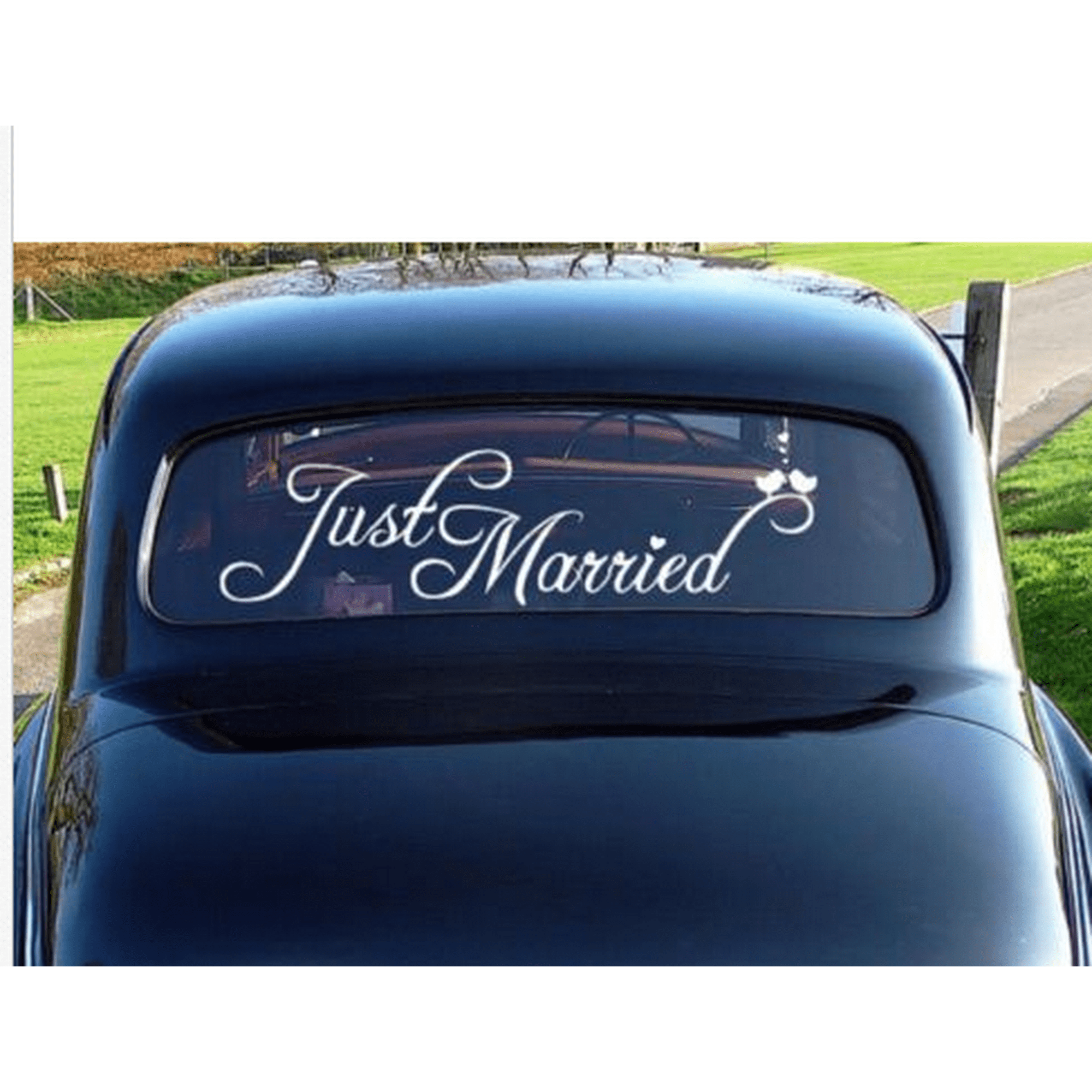 Custom Door Decals Vinyl Stickers Multiple Sizes Congratulations Bride and Groom Brown Lifestyle Wedding Outdoor Luggage & Bumper Stickers for Cars Brown 54X36Inches Set of 2 